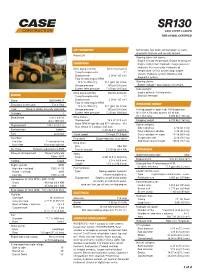 case sr130 skid steer specs